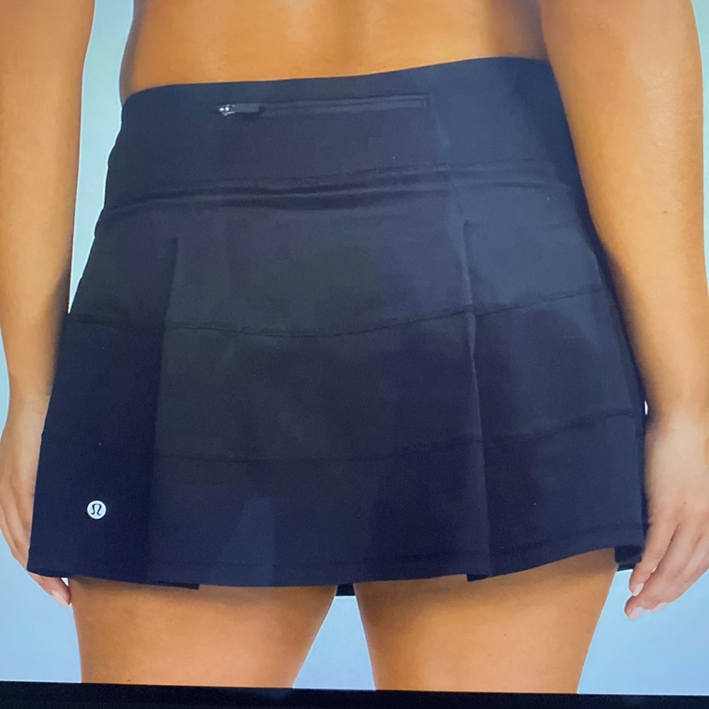 Lululemon pace rival mid rise skirt 12 inch black like new size 6